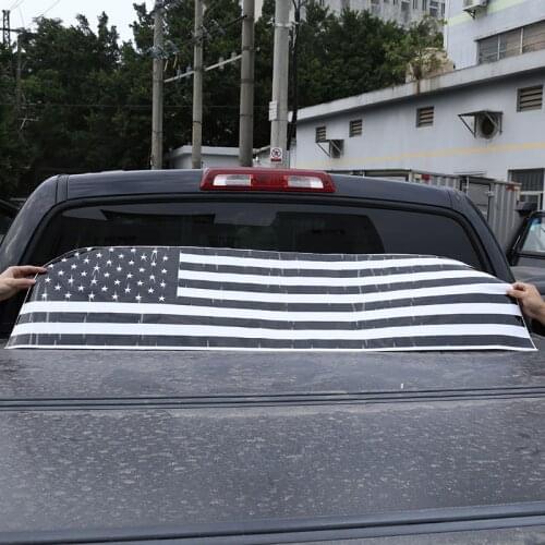 For Toyota Tundra 2020 Car-Styling Pickup Trucks Rear Window American Flag Vinyl Decal Sticker Parts Exterior Car Accessories