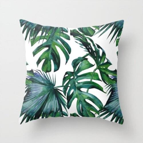 Home Decor Tropical Leaves Cushion Cover Palm Leaf s Car Decorative Pillowcase Large Floor Sofa Throw Pillows