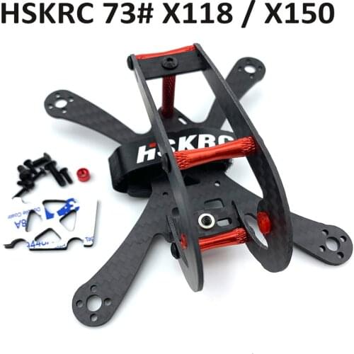 HSKRC 73# X118 118 with 2mm Arm / X150 150 with 3mm Arm Carbon Fiber Mini FPV Drone Quadcopter Frame Kit