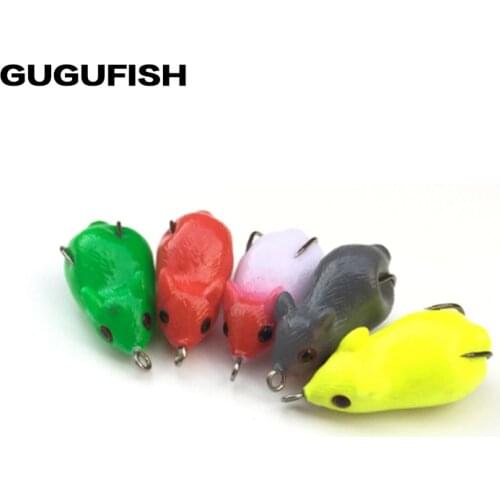 GUGUFISH 10PC 3D Eyes Bells Sound 4.5cm 8g Soft Plastic Tube Treble Hooks Lure For Fishing