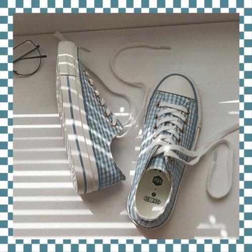 Women Sneakers Fashionable Lace-Up Lattice Canvas Shoes for Women Woman Vulcanize Shoes Women Zapato Tenis De Seguridad Mujer