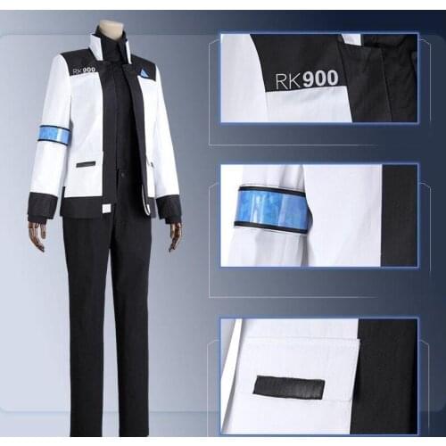 Game Connor Cosplay Costume RK900 Agent Suit Uniform Cosplay Costume for Halloween