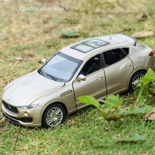 1:32 scale Hot luxury suv wheels diecast car Maserati Levant metal model with light and sound pull back vehicle alloy toys
