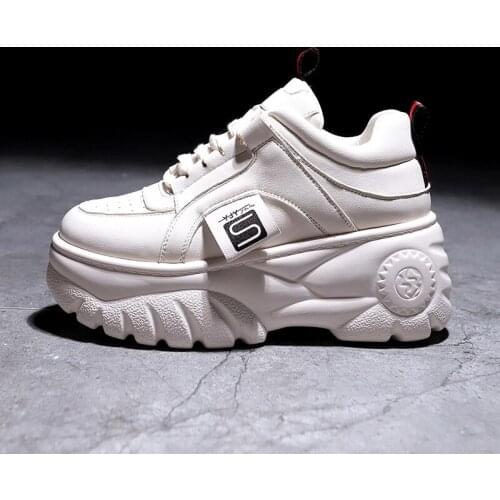 Fashion Woman High Platform Sneakers 2021 Spring Female Ulzzang Shoes Chunky Sneakers Breathable Zapatos Casual Dad Shoes Mujer