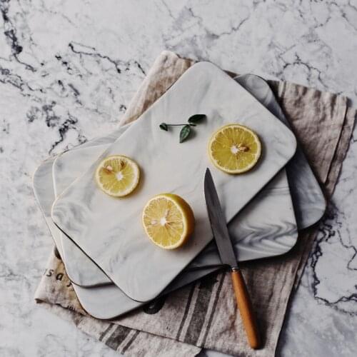 Dinner Dish Marble Plates Nordic Style Gold Inlay Plate Sushi Dishes Desserts Cake Dish Kitchen Dinnerware Pizza Peel Board Tray