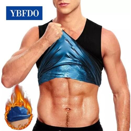 YBFDO 2021 Hot Men Shapewear Waist Trainer Slimming Vest Body Shapers Sweat Sauna Fat Burning Corset Fitness