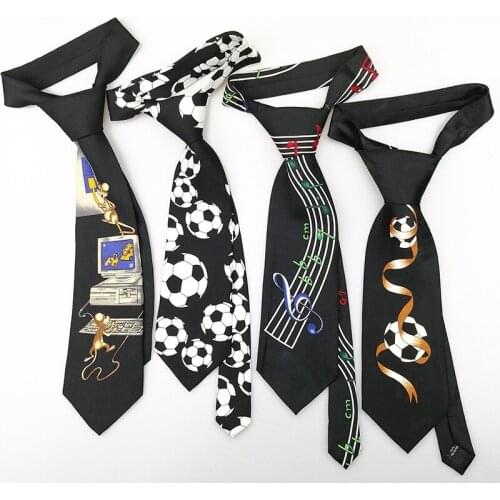 Collar Rope Football Music Note Pattern 10cm Tie Mens Gem Bow tie Striped Ties For Men Necktie accessories Wedding Necktie
