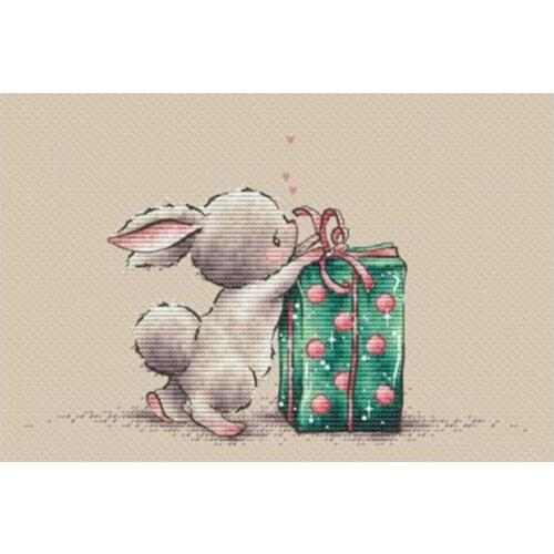 Bunnys gift patterns counted 11CT 14CT 18CT Cross Stitch Set DIY Chinese Cross-stitch Kits Embroidery Needlework Home Deco