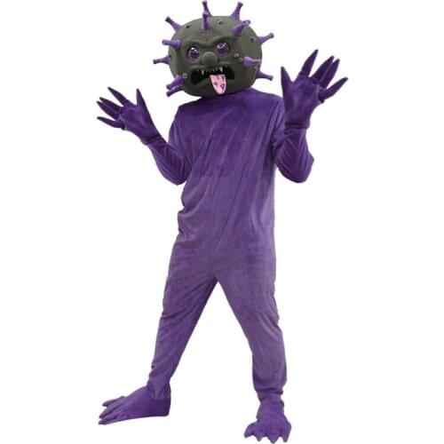 New Custom Cosplay Costume Mascot Doll Set Mask Halloween Horror Scary Clothes Germ Headgear Environmental Protection