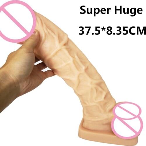 HOWOSEX 37.5*8.35CM Huge giant Dildo Super Big soft Penis Dildo Anal butt Plug Vagina Massage Masturbator Adult SexToy for Women
