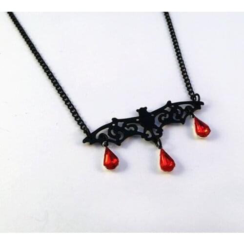 Fashion Gothic Vampire Bat Pendant Necklace Vintage Punk Jewelry For Women Men Choker Halloween Collar Hip Hop Chocker Gifts