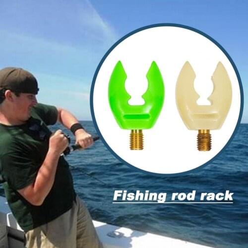 Fishing Rod Rest Fluorescent Horn Shape Reusable Rest Butt Pole Stick Holder Coarse Support Stand Hand Hand Rod Stand for Outdoo