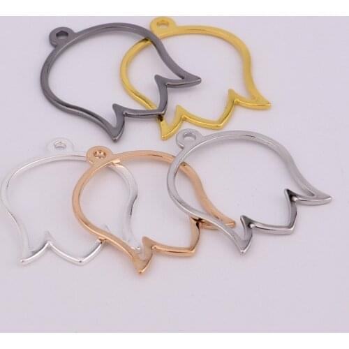 10pcs ZHU RU 22*18mm bud Burning flame Lotus shape Charms Pendants DIY Jewelry for Necklace Bracelet Making Accessaries