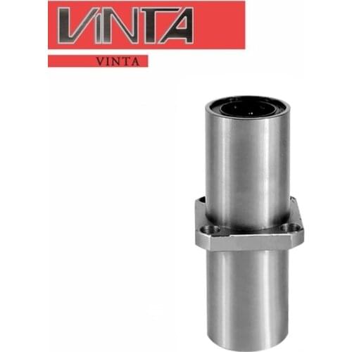 Intermediate square flange bearing 1pcs/lot LMKC/LMKM/8 1012 16 20 25 30 40LUU pulley shaft rolamentos CNC Linear bearings guide