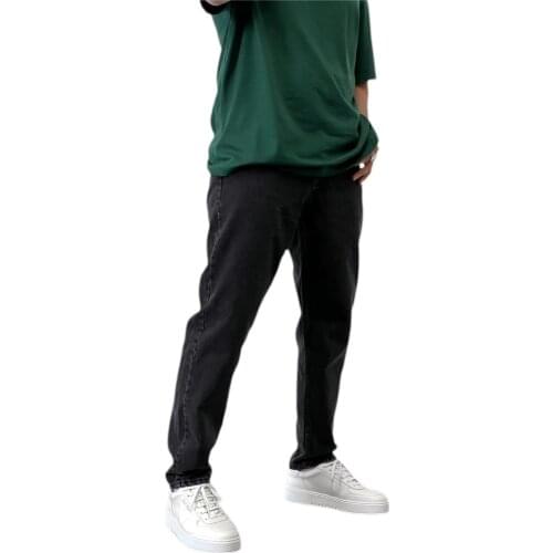 Straight Jeans Mens Fashion Retro Casual Jeans Men Streetwear Autumn Loose Hip-hop Straight Denim Pants Mens S-XL