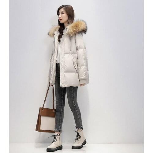Winter down jacket women Korean version of the new 2021 short thick warm loose jacket