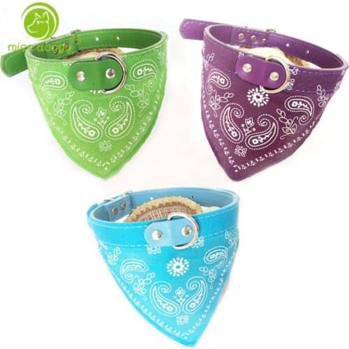 7 Colors 4 Size Adjustable Dog Collar Puppy Cat Scarf Collar for Dogs Bandana Neckerchief Paisley Pattern Pet Accessories