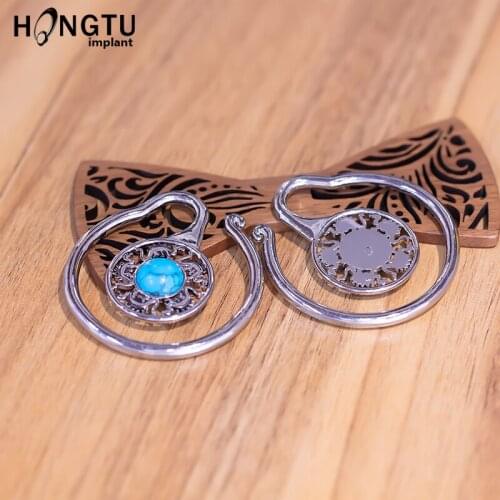 2Pieces Lotus Flower Earring Gauges Copper Ear Plugs and Tunnels Expander Body Jewelry Dinosaur Pendant Stretching Earlobe