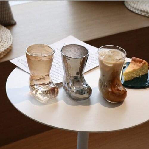 Ins Hot Boots Shape Water Cups Creative Design Glass Boot Juice Coffee Milk Beer Cold Drinks Cup
