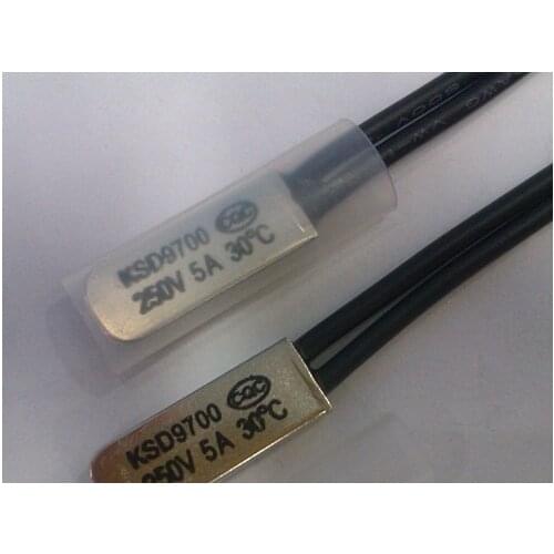 500Pcs/lot 30C Degree Celsius / 86F NO Normal Open Thermal Protector Sensor Thermostat temperature control fuse switch 250V 5A