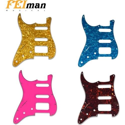 Pleroo Pickguards Suit For Left Handed 11 Screw Holes USA And Mexican Strat Deluxe Humbucker HSS Guitar Scratch Plate