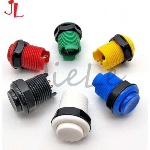 10Pcs happ Shorter Concave Button Arcade Buttons 28mm Mounting Hole American Happ Push Button Rettro Game Machine Part