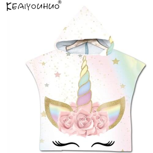 2020 New Cartoon Children Microfiber 60*60 CM Bath Towel Beach Towel Cloak Kid Cape Cartoon Printing Hooded Quick-dry Bath Towel