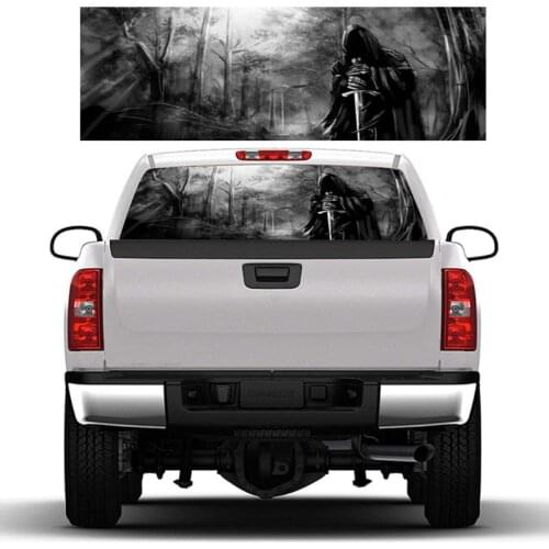 3D Grim Reaper Death Forest Rear Window Graphic Sticker Car Truck SUV Van Decal