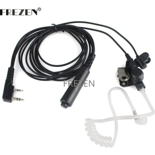 3 Wire Pro Covert Acoustic Tube Earpiece Headset Mic PTT for Kenwood Pro-Talk XLS TK BAOFENG UV-5R Two Way Radio Walkie Talkie