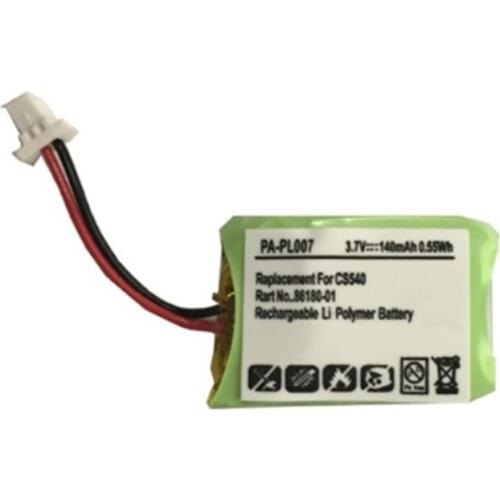 Battery 86180-01 for Plantronics Savi CS540 CS540A Earphone New Li Polymer Rechargeable Accumulator Pack Replacement 3.7V 140mAh