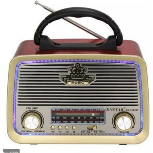 Jollygraf Rechargeable Retro Wood Radio Bluetooth Speaker Usb - Mp3 Player, Gift Nostalgia Radio