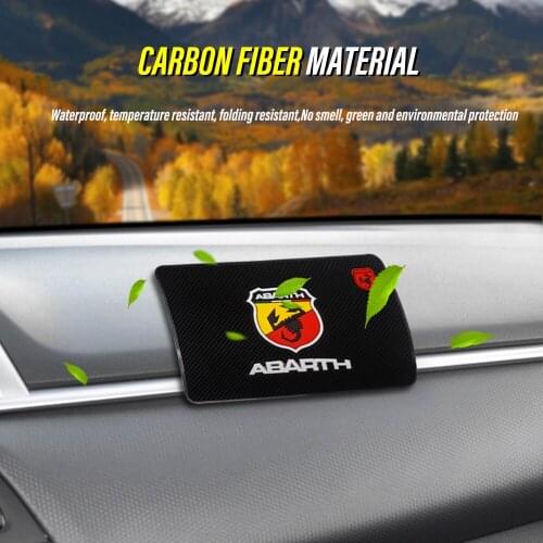 Car Logo Anti Slip Mat Phone Holder Non-Slip Mat non slip Pad For FIAT ABARTH 500 500L 124 Spider Coupe Panda Doblo Qubo Tipo
