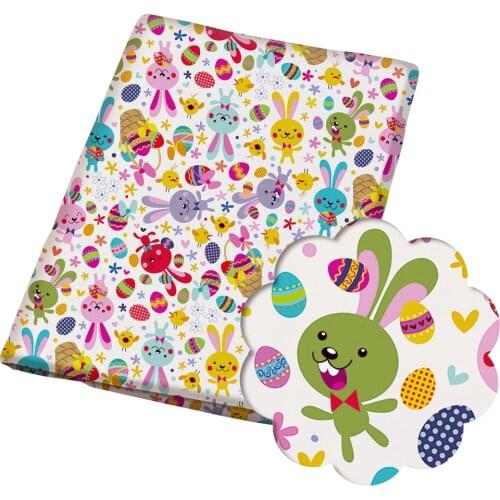 DIY 50*145CM flower pattern Polyester cotton Fabric Patchwor Printed for Tissue Kids Home Textile for Sewing Doll Dress Curtain