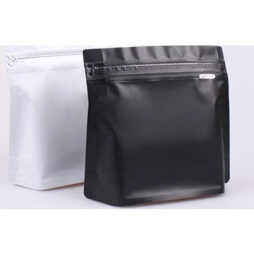 Ferimo 10pcs Black/White 150g coffee packaging storage bags aluminum foil zip lock stand up seal sealing bag candy gift pouch