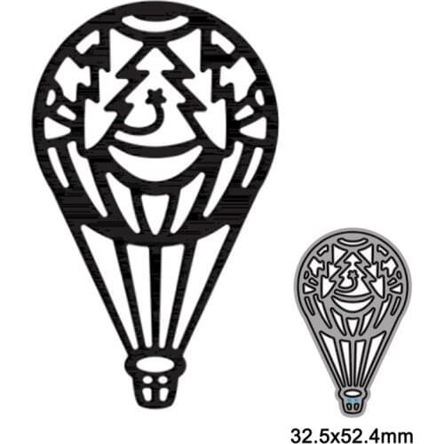 Metal Cutting Die Cut Mold Christmas Tree Hot Air Balloon For Scrapbooking Paper Card Making Photo Album Craft Template Mold New
