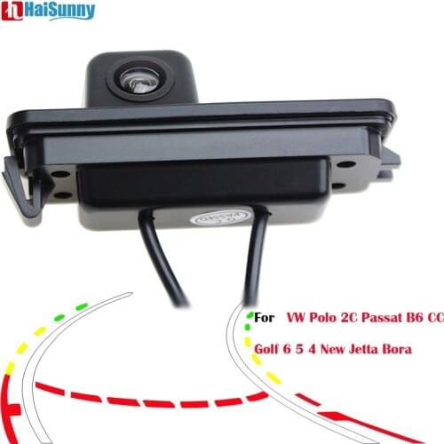 HaiSunny Intelligent Dynamic Trajectory Tracks HD CCD Rear View Camera For VW Polo 2C Passat B6 CC Golf 6 5 4 New Jetta Bora