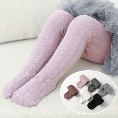 1 to4 Yrs Cotton Double Needle Tights For Children Spring Autumn Winter Pantyhose Boys Girls Solid Candy Color Tights