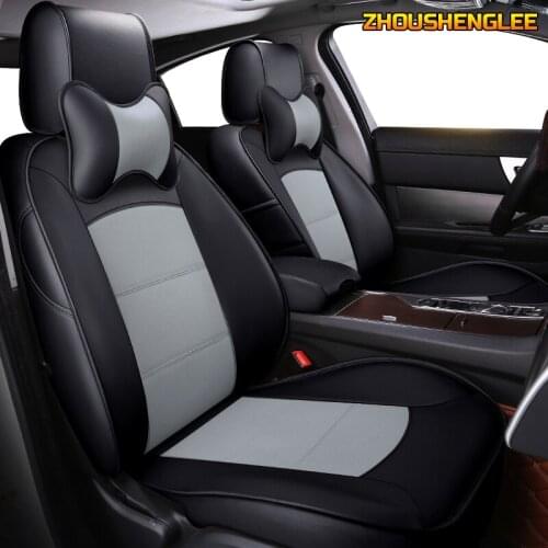 ZHOUSHENGLEE Custom Leather car seat cover For Hyundai Sonata Elantra Tucson i30 IX35 IX25 MISTRA Verna SantaFe ENCINO seat cars