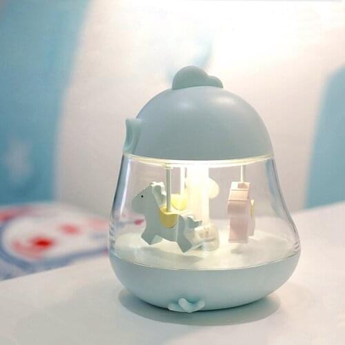 Creative Night light Merry-go-round music boxes Geometric Music baby room decoration Gifts Unisex Christmas Horse Carousel Box