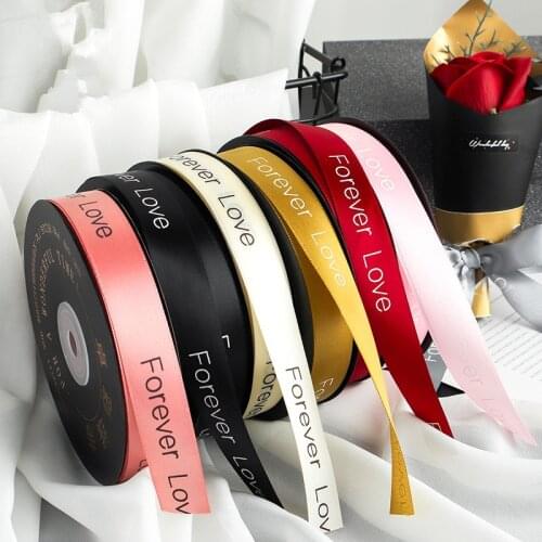 5/10m Polyester satin ribbon tape diy romantic floral Valentines Day bow making packaging gifts cake christmas decorative 2cm