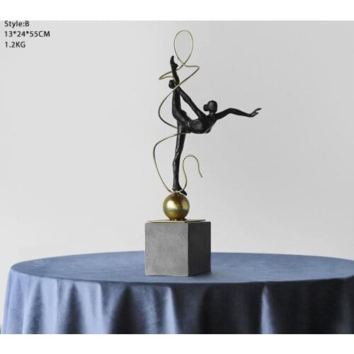 [MGT]American Gymnastics Figure Abstract Dance Strength Beauty Statue Decoration Home Art Living Room Display Gift