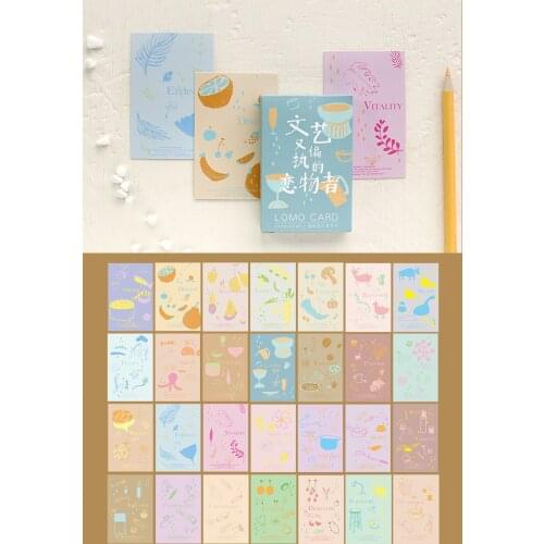 Multi-use 5.2*8cm 54pcs Mini Card today color print DIY Scrapbooking card party invitation cards gift message card
