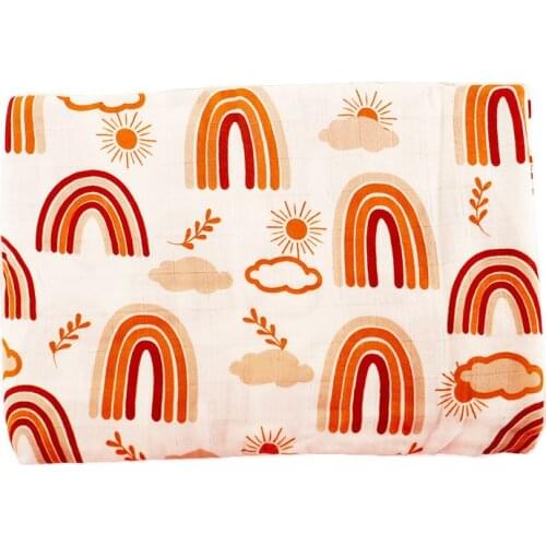 Muslin Two layer Bamboo+cotton Camel lion elephant animal pattern Baby wrap muslin swaddle Newborn Blankets