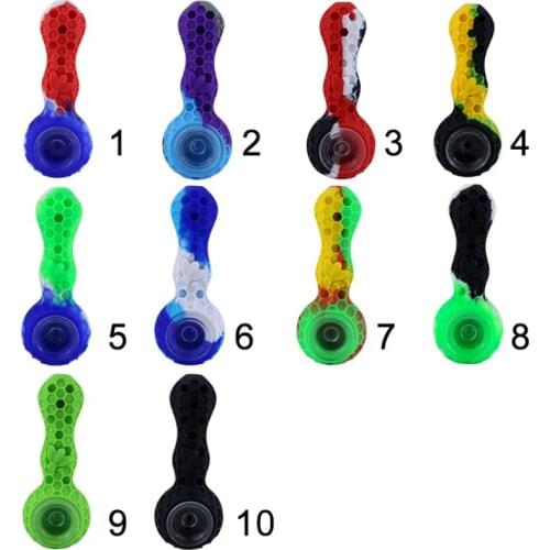 Unbreakable Honeycomb Silicone Tobacco Pipe Portable Travel Smoking Accessories
