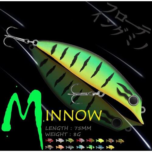 WALK FISH New Product Pencil Fishing Lure 75mm 8g Sinking Long Casting Artificial Bait Minnow VIB Wobbler Bass Fishing Tackle