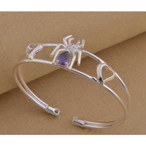 Wholesale free shipping silver plated Fashion jewelry Bangles bracelet WS-166