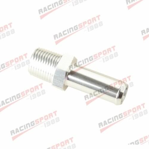 1/2" inch NPT To 5/8" inch Barb Hose End Straight Adapter Fitting Silver