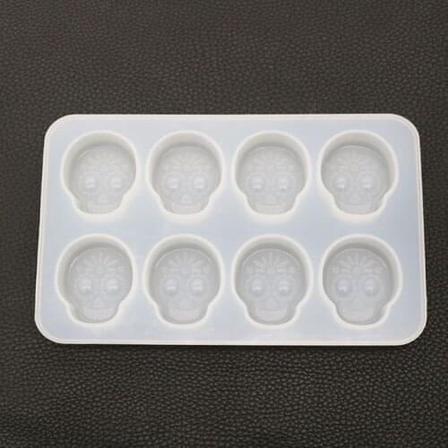 Crafts Crystal Epoxy Mould Skull Shape DIY High Mirror Handmade Pendant Silicone Moulds Resin Mold Decoration 62KE