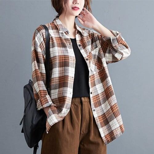 Блузки в клетку Uego China At AliExpress