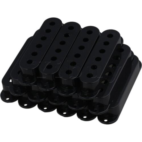 Yibuy 50mm 52mm Black Single Coil Pickup Covers for Electric Guitar Pickup